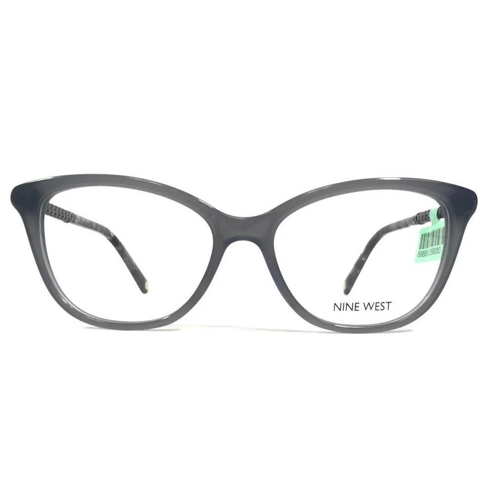 Nine West Eyeglasses Frames NW5143 014 Blue Silver Cat Eye Full Rim 52-16-135